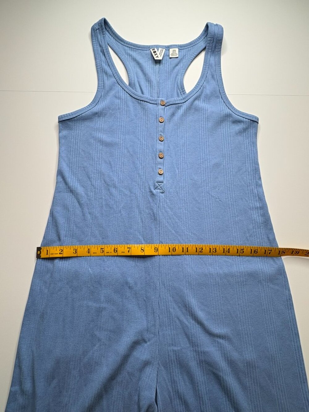 Roxy Running Tide Sleeveless Wide Leg Jumpsuit – Cornflower Blue – Small - Picture 9 of 15
